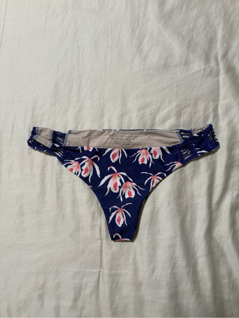 acacia swimwear Navy Floral Bikini Bottom